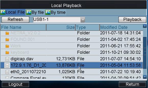 You can click to delete the added macro command. 4.5 Local Playback The video files stored in the encoding device can be played back through the related decoder.