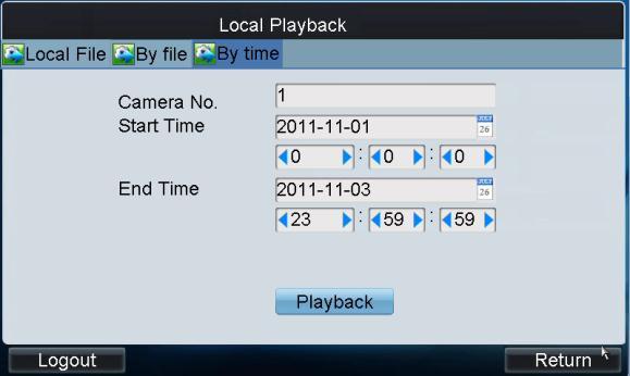 Click Playback to play back the recoded video. 4.