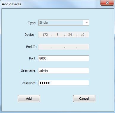 SADP Mode: You can use the SADP software to automatically search and add the online devices in the same network. 1.
