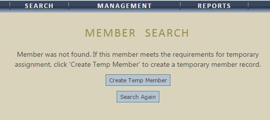 The member demographic information will be displayed.