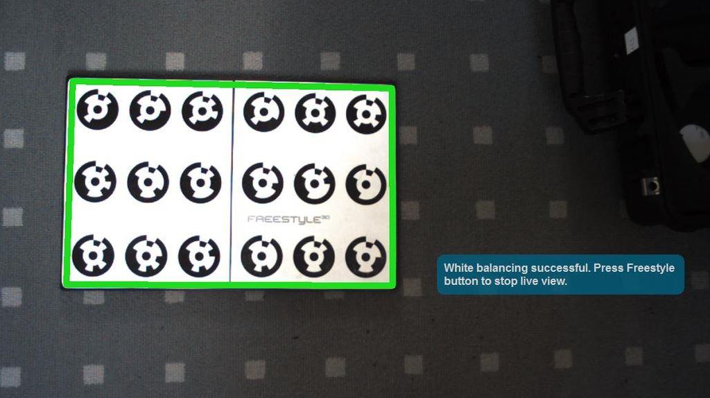 Features On-site calibration Calibration plate to guarantee accuracy and realistic colours Calibrated marker positions