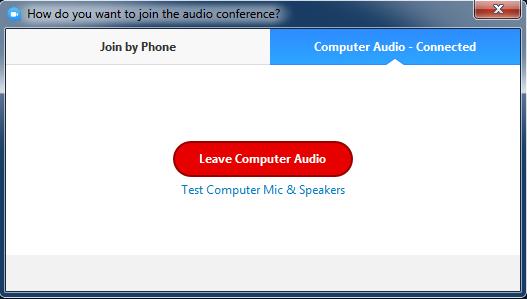Audio By default, Accession Meeting uses your computers microphone and speakers to handle audio for the
