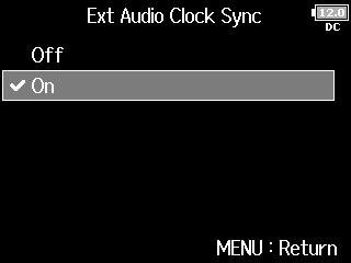 F8n Multi Track Field Recorder Synchronizing audio clock with external timecode 4. Use to select Mode, 5.