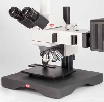 BA310MET and BA310MET-T are based on a regular upright microscope with fixed nosepiece and movable stage, while in BA310MET-H the Epi-Illuminator including