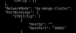 docker inspect Return low-level information on Docker objects $ docker ps -a CONTAINER ID NAMES 77c6e841638e mongo1