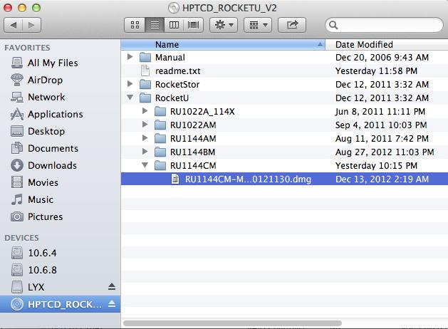 3. Insert the RocketU Series Software CD into your Mac Pro's DVD drive and