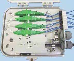 PLC Splitter PLC Splitter mounted in wall mount optical patchpanel (WMOPP) / in outdoor distribution box PLC Splitter WMOPP with SC UPC adapter 1x8 PLC Splitter WMOPP with SC UPC adapter 1x16 PLC