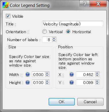 adjusted by clicking on [Color Bar Setting] button on the former dialog.