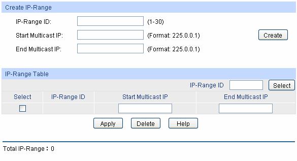 10.3 Multicast Filter When IGMP Snooping is enabled, you can specified the multicast IP-range the ports can join so as to restrict users ordering multicast programs via configuring multicast filter