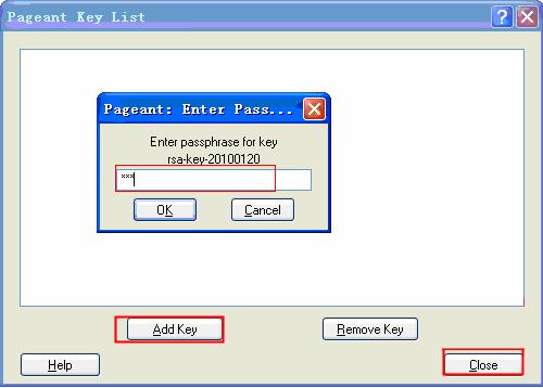 5. After the public key and private key are downloaded, please log on to the