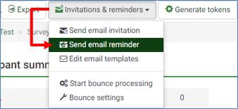 Reminding Participants Sending a reminder to your participants is very similar to emailing participants.