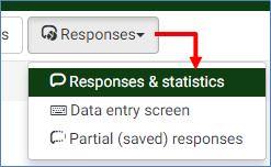 2. Click on the Responses button at the top, and choose Responses & statistics as