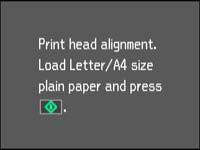 6. Press the Start button to print an alignment sheet.