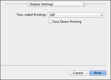 Parent topic: Printing with Mac OS X 10.5, 10.6, or 10.7 Selecting Double-sided Printing Settings - Mac OS X 10.5/10.6/10.