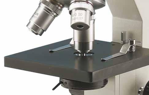 ECOVISION Series - Models M-100FL Monocular biological microscope with 400x magnification which can be increased to 1600x through an additional 16x eyepiece and an 100x objective.