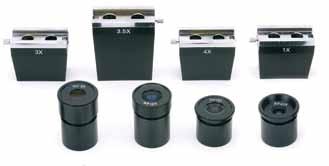 ST-004 Eyepieces (pair) WF20x/13mm ST-005 Eyepiece micrometer WF10x ST-020 Objective 1x for S-10-P, S-10-L, S-10-2L, S-20-L, and S-20-2L ST-021 Objective 3x for S-10-P, S-10-L, S-10-2L, S-20-L, and