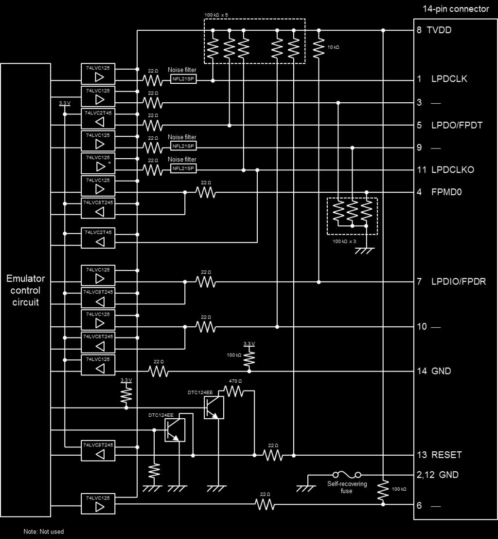 5. Internal Circuits of the Emulator Figure B Interface Circuits in the E1