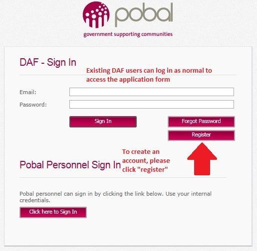 If you already have a DAF account, please enter your email and password and click the Sign In button.