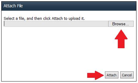 Section 3 - Attaching a document To attach a document simply hover your mouse cursor over the click here to attach file tab (below).