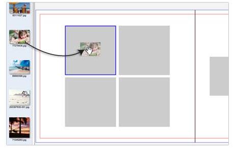 Add Pictures to Design Drag-and-drop pictures from the Pictures tray onto the page.