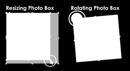 Adjust Cropping and Picture Box Sizes Adjust Cropping: Double-click on a filled photo box to adjust cropping. The cropping tool dialog box will appear.