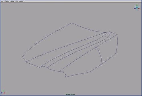 5. We can start our modeling with few NURBS curves. That s the simplest way for modeling a car.