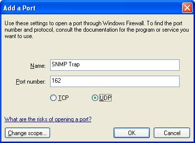 Clearing the Block on Trap Notification (Windows Firewall) In the case of Windows XP/Windows Server 2003 1. Click: [Start] [Control Panel] [Windows Firewall].