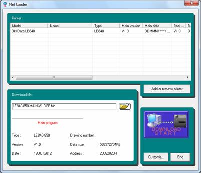 Operation Flow Before downloading, the Downloader needs printer information, which can be obtained using the Surveillance Tool or the Downloader. Starting Downloader Using Surveillance Tool 1.