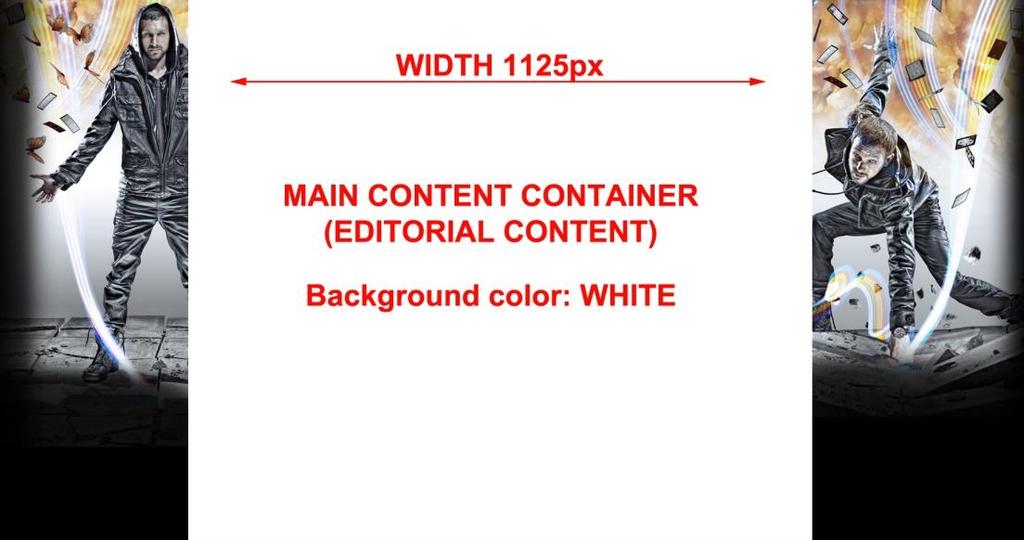 DMAX ITALY SKIN DIMENSIONS DESIGN NOTES The main content container of the site is 1125px