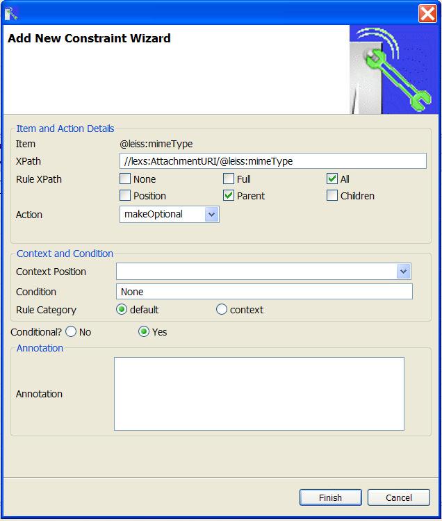 XPath selector wizard XPath syntax is automatically generated for you Check boxes allow user to select scope