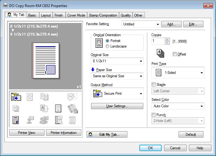 You ll notice that this is the same Printer Preferences screen that you used to set up your