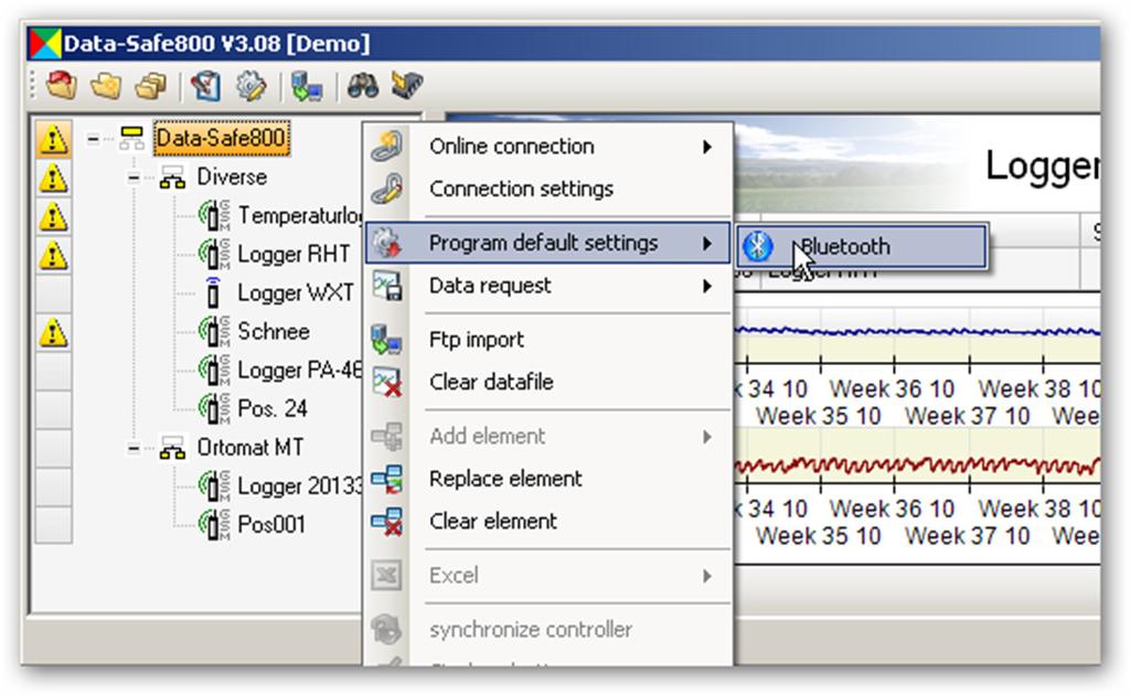 4.7.5 Programming from settings file You can program an individual logger or a logger group with the settings from a settings file.