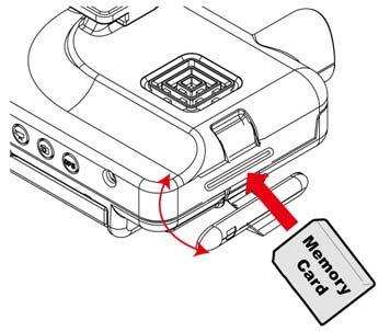 F. SD Card Installation (1). Open SD card cover on the device to insert of remove SD card. (2). Format memory card; please refer to the other chapter Formatting memory card for more detail.