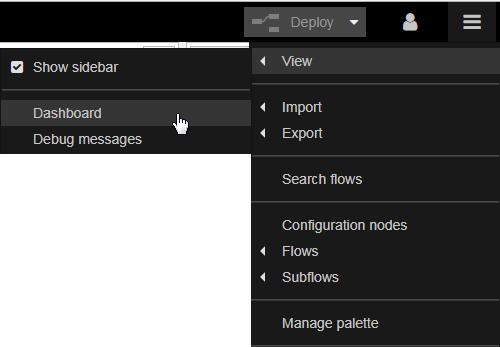 Create Tabs It is possible to create groups and pages directly from the control panel of each Node of the dashboard.