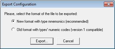 Exporting Exporting files with operation configurations can be performed to share the same operation configurations among different Driver objects, as well as performing backup copies of operation