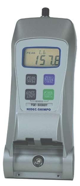Series FGE-HXY Force Gauges Operation Manual NIDEC-SHIMPO INSTRUMENTS Do not operate or store instrument in the following locations: Explosive areas, near water, oil, dust or chemicals; areas where