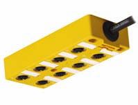 TURCK DieGuard Sensors multibox eurofast Junction Box 8-Ports Rugged Plastic Housing with Flush Connectors NEMA 1, 3, 4, 6P and IEC IP 67 Integral Home Run Cable with M16 Connector Threaded M12