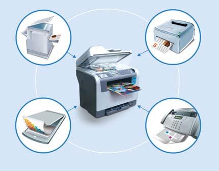 Get everything done in colour! A Colour Laser MFP that lives up to its name: multifunction.