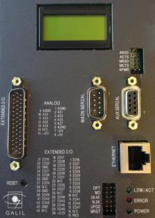 IXXX(Y) DXXXX(Y) The CMB (communication board) provides the DMC-40x0 with a communication interface to external devices, an LCD screen for displaying default status codes or customized