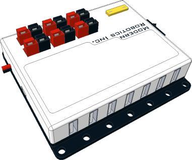 Figure 10 - Power Module also has a manual on/off switch and a replaceable safety fuse In addition to providing 12V power to the motor and servo controllers, the Power Module was designed to provide
