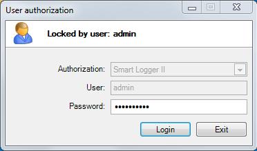 Application Management Smart Logger II: Use your Smart Logger II account credentials to login. Windows: Use your Windows user account credentials (Domain\Username and password) to login.