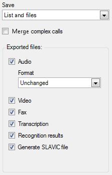 If the merge option is active, audio file conversion is mandatory. Figure 82: Selecting a codec When the merge option is disabled (Fig.