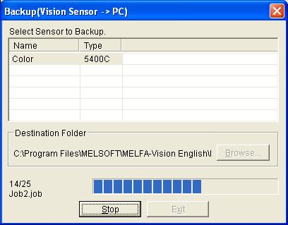 8 Maintenance (3) If you select a vision sensor other than the one currently logged on the "User Name And Password" screen is displayed, so input the user name and password for the vision sensor to