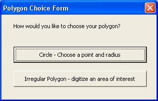 By Polygon If the Polygon button on the Choice form is selected, the Polygon Choice form will be displayed, Figure 7.