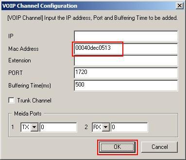 3. From the VOIP Configuration window, click the Add button from the VOIP Channels section. 4.