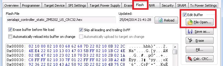 1.4 'Tx Power' parameters merging into the FLASH hex file The 'Tx Power' parameters for your product must be merged into the Production FLASH hex file It is possible to perform this task using the