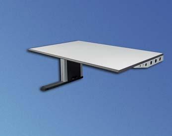 Knürr SynergyConsole Add-On Desk, Long Stabilizer Height-selectable, left or right mounting SYN20095 SYN20071 D W* 835 Right mounting H Right mounting - For linking up after a starter or single desk