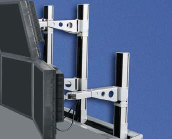 Knürr SynergyConsole Monitor Level SYN20034 - Innovative system for ergonomic, safe and secure flat screen positioning - Docking monitor level in extrusion construction design, for all kind of Knürr