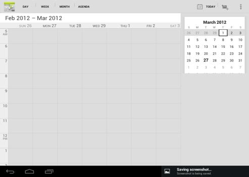 Open Calendar Events from each account you've added to your device and configured to synchronize