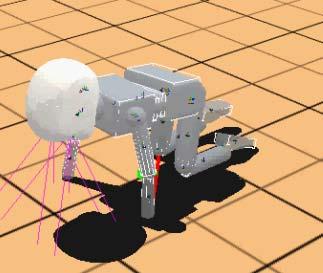 Figure 3.4: Robot switching from crawling to sitting. In the first 3 snapshots, robot is crawling.